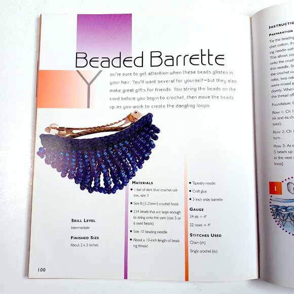 COPY - Crochet Kids Crafts Book Jane Davis 112 Pgs Jewelry Hats Purses Pillows … - Picture 11 of 16